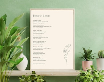 Hope in Bloom – Inspirational Poetry Digital Download | 8x10 Art Print
