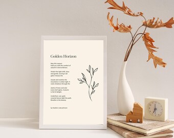 Golden Horizon– Autumn Poetry Digital Download | 8x10 Wall Art