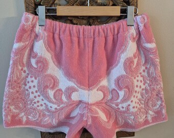 Pink & White Towel Shorts