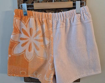 Peachy Flower Towel Shorts