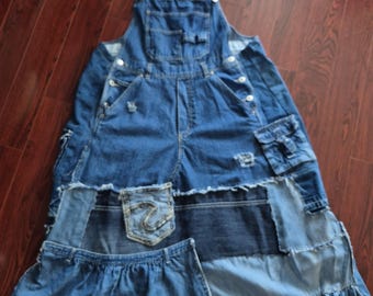 Denim Over All Dress