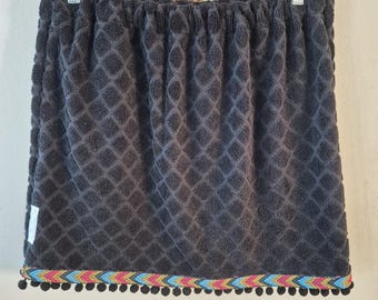Black pom pom Towel Skirt