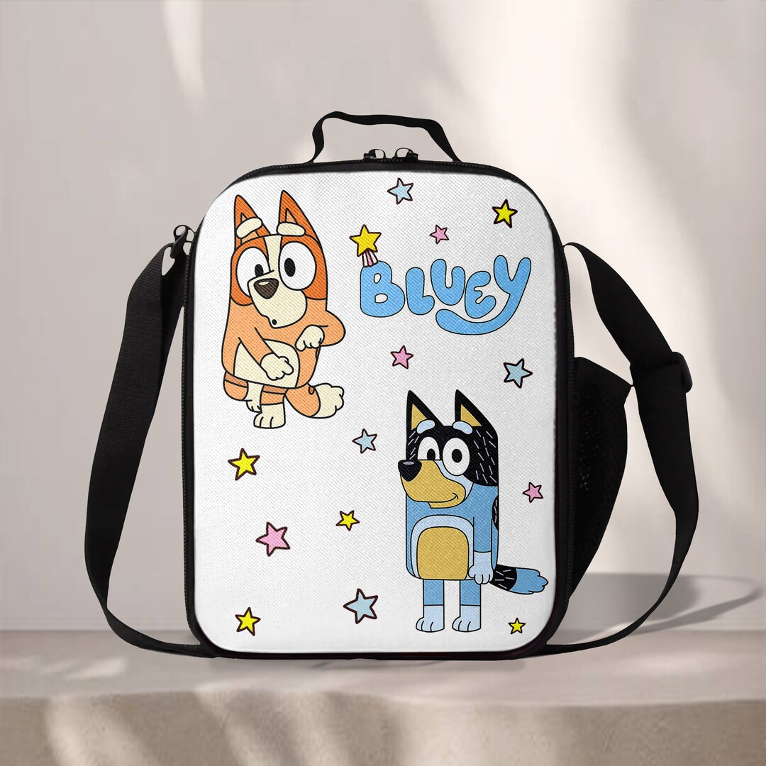 Bluey and Bingo Lunch Bag, Custom Bluey Dance Mode Food Bag Gift, Back ...