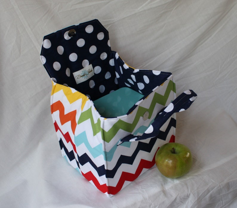 Picnic Perfect Lunch Tote PDF Sewing Pattern Bento Box Carrier image 3