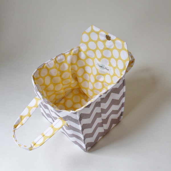 Custom Insulated Lunch Bag / Lunch Tote / Bento Box Carrier - Reusable - Washable - Choose Your Fabric