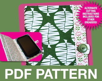 Patron de couverture pour liseuse - Patron PDF - Pour Kindle Fire, avec instructions pour toutes les liseuses