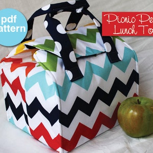 Picnic Perfect Lunch Tote - PDF Sewing Pattern - Bento Box Carrier