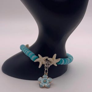 Beach clay bead bracelet