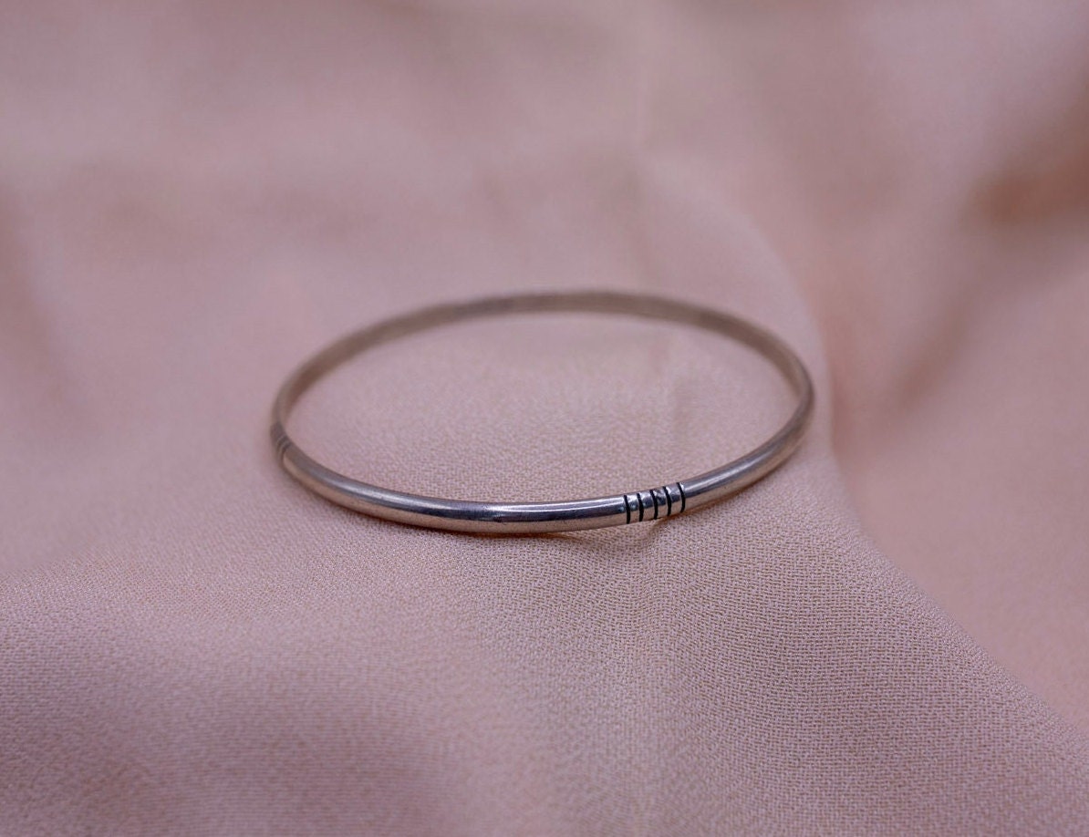 Taje Navajo Sterling Silver Bangle - Etsy
