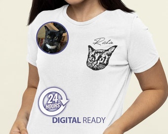 CUSTOM PET SHIRT - Top Corner Animation - Personalized Pet Shirt - Customized Your Shirt - Vintage Style Pet Shirt - Pet Lover Shirt