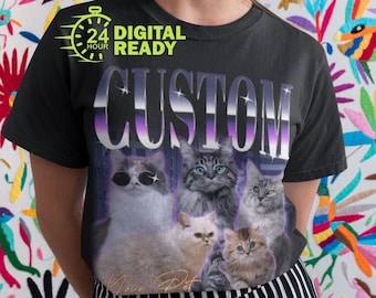 CUSTOM PET SHIRT - Personalized Pet Photo Shirt - Customized Your Shirt - Personalized Pet Tshirt - Vintage Style Pet Shirt, Pet Lover Shirt