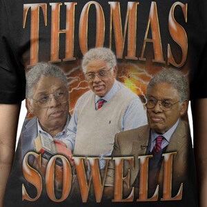 THOMAS SOWELL SHIRT, Thomas Sowell vintage T-shirt, Thomas Sowell retro jaren 90 bootleg hommage merchandise, Thomas Sowell Tribute 80s rap T-shirt fan cadeau