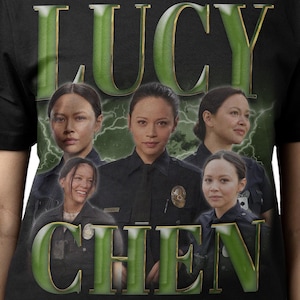 LUCY CHEN SHIRT, Lucy Chen Vintage T-Shirt, Melissa O&#39;Neil Retro 90er Bootleg Homage Merch, Lustig The Rookie Tribut 80er Jahre Rap Tees Fans Geschenk