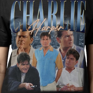 CHARLIE HARPER SHIRT, Charlie Harper Vintage T-Shirt, Charlie Sheen American Actor Retro 90s Bootleg Homage Merch, Sitcom Two and a Half Men
