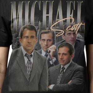 MICHAEL SCOTT SHIRT, Michael Scott Vintage T-Shirt, Steven John Carell American Actor Retro Bootleg Homage Merch, The Office TeeS Fans Gift