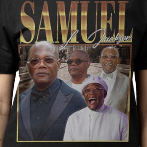 SAMUEL L. JACKSON SHIRT, Samuel L. Jackson Vintage T-Shirt, Samuel Leroy Jackson Retro 90s Bootleg Homage Merch, Samuel L. Jackson Fans Gift