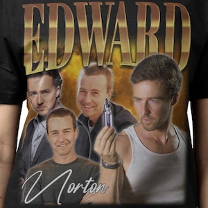 KOSZULKA EDWARDA NORTONA, Koszulka vintage Edwarda Nortona, Hołd dla amerykańskiego aktora Edwarda Harrisona Nortona w stylu retro bootleg, Prezent dla fanów Edwarda Nortona