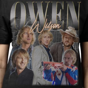 OWEN WILSON SHIRT, Owen Wilson Vintage T-Shirt, Owen Cunninghamwälson Retro 90er Jahre Bootleg Hommage Merch, Owen Wilson Tribut Rap T-Shirt Fans Geschenk
