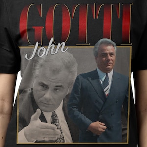 JOHN GOTTI SHIRT, John Gotti Vintage T-Shirt, John Joseph Gotti Jr. Retro 90s Bootleg Homage Merch, John Gotti Tribute 80s Rap Tee Fans Gift