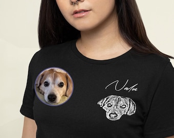CUSTOM PET SHIRT - Custom Shirt Using Pet Photos - Personalized Pet Shirt - Customized Your Shirt - Vintage Style Pet Shirt, Pet Lover Shirt