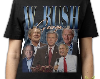GEORGE W. BUSH SHIRT, George W. Bush Vintage T-Shirt, George Walker Bush Retro 90s Bootleg Homage Merch, George Bush Tribute Tees Fans Gifts