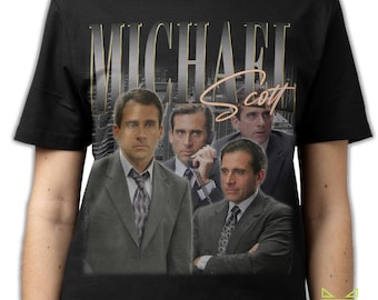 MICHAEL SCOTT SHIRT, T-shirt vintage Michael Scott, Steven John Carell, acteur américain Retro Bootleg Homage Merch, The Office TeeS Fans Gift