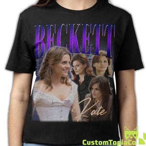 CAMISETA DE KATE BECKETT, camiseta vintage de Kate Beckett, merchandising pirata retro de los 90 de Stana Katić, divertida camiseta de rap de los 80 con el castillo de Kate Beckett, regalo para fans