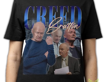 CREED BRATTON SHIRT, Creed The Office Shirt, Rainn Wilson American Actor Homage Merch, The Office Retro 90s Rap Tees Fans Gift