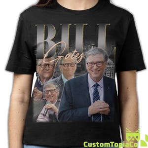 Chemise Bill Gates, cadeau pour les fans de tee-shirt rap hommage Bill Gates drôle, T-shirt vintage Bill Gates, William Henry Gates rétro des années 90 Bootleg Homage Merch