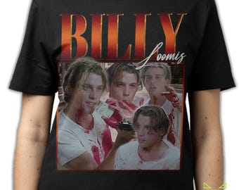 KOSZULKA BILLY'EGO LOOMISA, gadżety z hołdem dla amerykańskiego aktora Luke'a Wilsona, koszulka vintage Skeet Ulrich, koszulki retro z filmu Scream, prezent dla fanów Scream