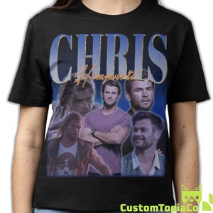 CAMISETA DE CHRIS HEMSWORTH, camiseta vintage de Chris Hemsworth, merchandising pirata retro de Christopher Hemsworth, camisetas de Chris Hemsworth, regalos para fans