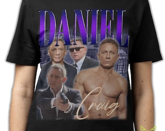 DANIEL CRAIG SHIRT, Daniel Craig Vintage T-Shirt, Daniel Wroughton Craig Retro 90s Bootleg Homage Merch, Daniel Craig 80s Rap Tees Fans Gift