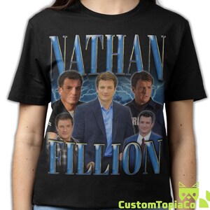 NATHAN FILLION SHIRT, Nathan Fillion Vintage T-Shirt, Nathan Christopher Fillion Retro 90s Bootleg Merch, Nathan Fillion Rap Tees Fans Gifts