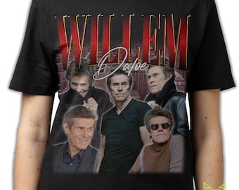 WILLEM DAFOE SHIRT, Willem Dafoe Vintage T-Shirt, William James Dafoe Retro 90s Bootleg Homage Merch, Willem Dafoe Tribute Rap Tee Fans Gift