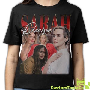 KOSZULKA SARAH PAULSON, T-shirt vintage Sarah Paulson, gadżety z lat 90. w stylu retro Sarah Catharine Paulson w hołdzie dla Sarah Paulson, koszulki rapowe Sarah Paulson w prezencie dla fanów