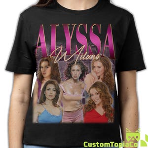 ALYSSA MILANO SHIRT, Alyssa Milano Vintage T-Shirt, Alyssa Jayne Milano Retro 90s Bootleg Homage Merch, Alyssa Milano Funny Rap Tee Fan Gift