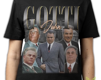 JOHN GOTTI SHIRT, John Gotti Vintage T-Shirt, John Joseph Gotti Jr. Retro 90s Bootleg Homage Merch, John Gotti Tribute 80s Rap Tee Fans Gift