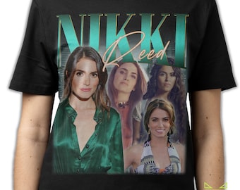 KOSZULKA NIKKI REED, T-shirt vintage Nikki Reed, gadżety Nikki Reed w stylu retro z lat 90., zabawne koszulki z hołdem dla Nikki Reed w stylu rapu z lat 80., prezent dla fanów