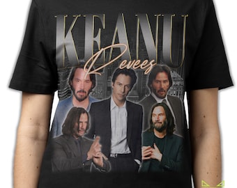 KEANU REEVES SHIRT, Keanu Reeves Vintage T-Shirt, Keanu Charles Reeves Retro 90s Bootleg Homage Merch, Keanu Reeves Tribute Rap Tee Fan Gift