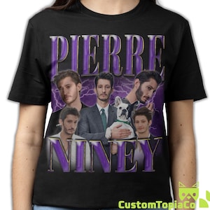 PIERRE NINEY SHIRT, Pierre Niney Vintage T-Shirt, Pierre Niney Retro 90er Jahre Bootleg Homage Merch, lustige Pierre Niney Tribut Rap Tees Fans Geschenk