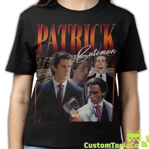 CAMISETA DE PATRICK BATEMAN, Merchandising retro de Christian Bale de los 90, Camiseta de rap de los 80 de American Psycho, Regalo para fans, Camiseta vintage de Patrick Bateman