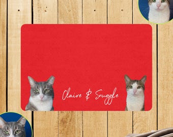 Custom Pet Food Mat - Durable, Personalized Feeding Mat for Dogs or Cats - Custom Name or Design - Perfect Pet Gift Idea