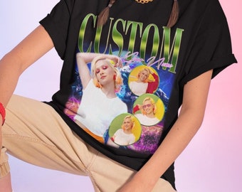 CUSTOM VINTAGE SHIRT - Vintage 90s Style Shirt - Custom Photo Shirt - Vintage Bootleg Tshirt - Custom Bootleg Rap Shirt - 80s Homage Shirt
