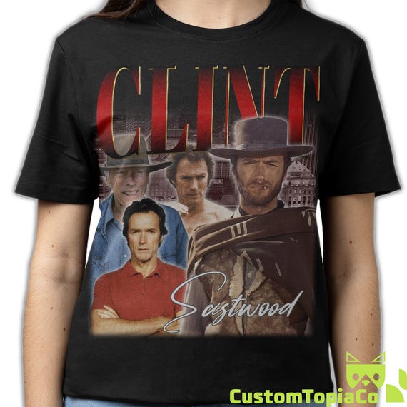 溝*尻様 Clint Eastwood 90’s VINTAGE Tシャツ LE CLINT EASTWOOD SHIRT, Clint Eastwood Vintage T-shirt, Clinton