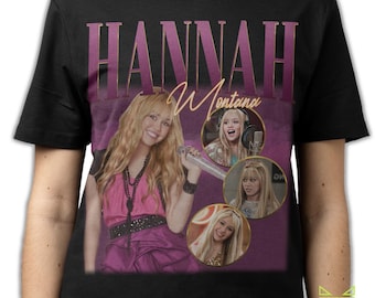 HANNAH MONTANA SHIRT, Hannah Montana Vintage T-Shirt, Hannah Montana Homage Rap Merch, Hannah Montana Retro 90er Jahre T-Shirt, Hannah Montana Fan Geschenk