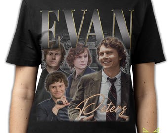 EVAN PETERS SHIRT, Evan Peters Vintage T-Shirt, Evan Thomas Peters Retro 90s Bootleg Homage Merch, Evan Peters Tribute 80s Rap Tee Fans Gift