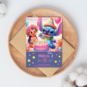 LILO & STITCH PARTY - Invito di compleanno per festa a tema, digitale e stampabile! Invito personalizzabile.