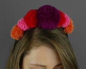 Pom Pom Alice Band, Pom Pom Headband, Festival Fashion, Festival Crown, Pom Pom Crown, Fancy Dress, Day of the Dead Costume, Sugar Skull