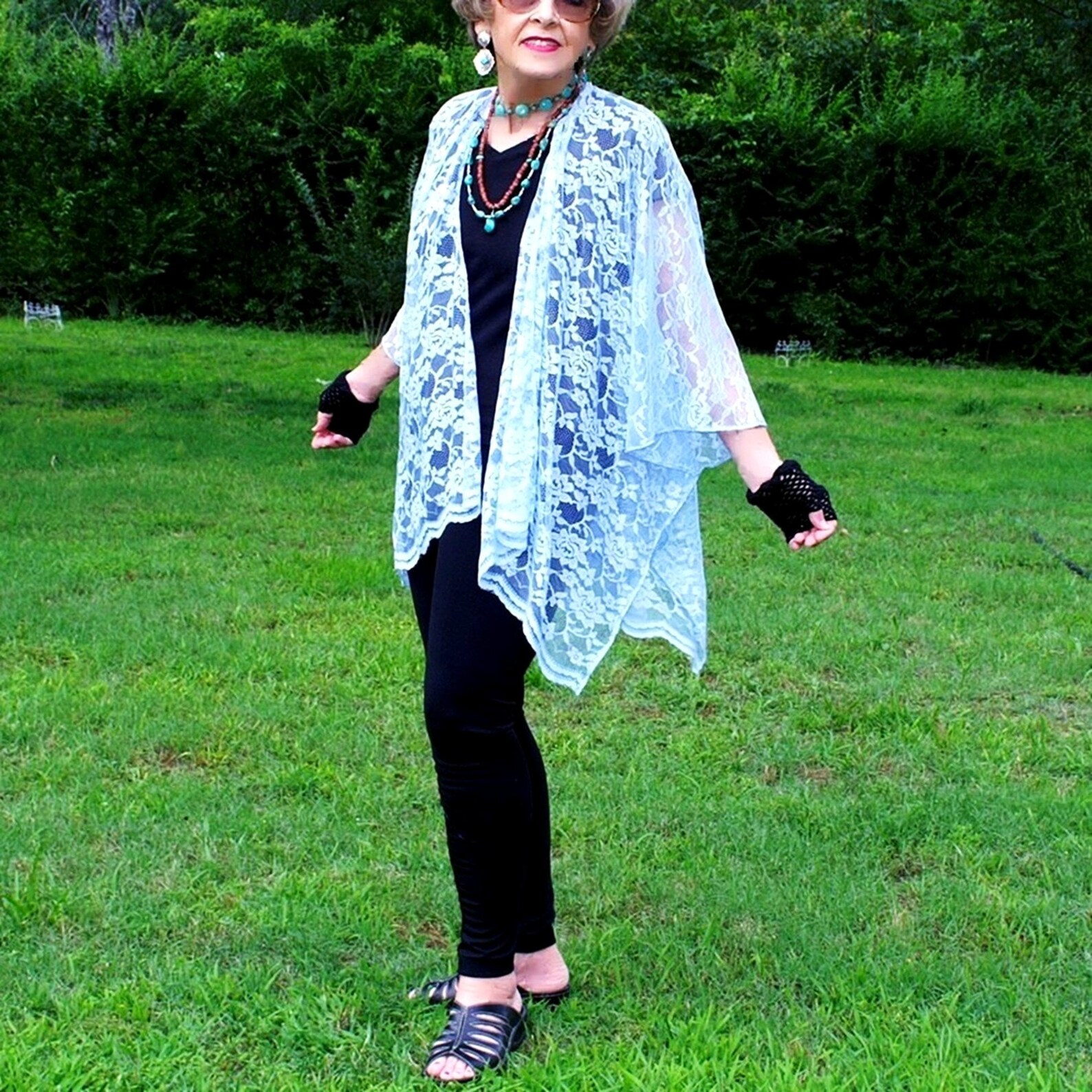 Blaue Spitze Schal Kaftan Achselzucken Hochzeitskleid | Etsy