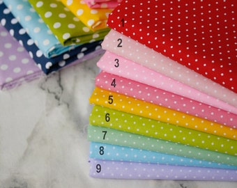 4823 - 1.5mm Mini Polka Dot Cotton Fabric - 62 Inch (Width) x 1/2 Yard (Length)